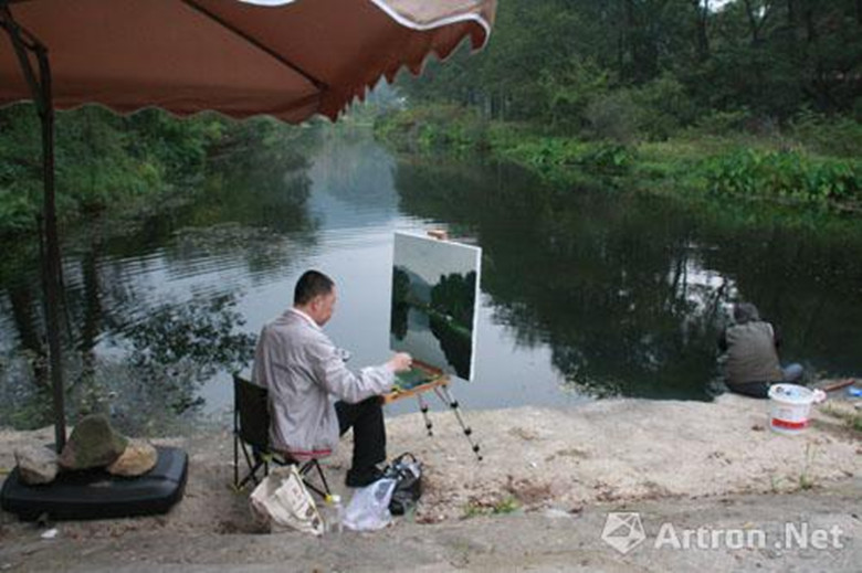 宋文治的《江南水乡》绘画作品