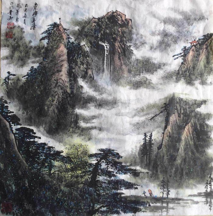 张华东山水画欣赏